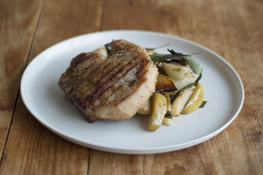 Crumbed-pork-with-sage-apple